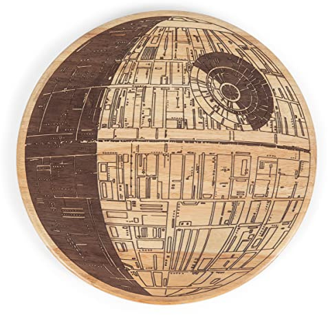 PICNIC TIME Star Wars Death Star Servierbrett, 40,6 cm, Käsebrett, Wurstbrett, Schneidebrett (Parawood)