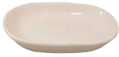 Nobby 82447 keramisk skål för katter Jada creme/kräm; 16 x 12 x 2,5 cm, 0,10 l