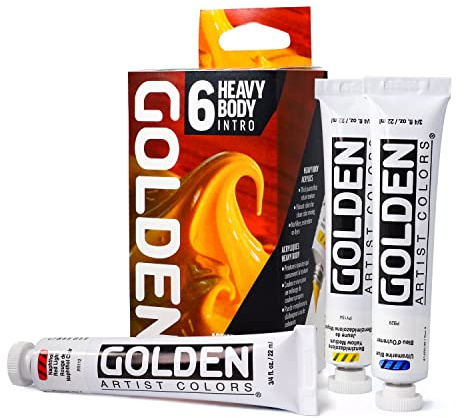Golden Artist Colors, Heavy Body Acrylics, 6-farbiges Intro-Set