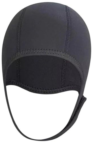 Luxylei Cappuccio Immersione in Neoprene Cuffia Nuoto Termica 2,5 Mm con Cinturino Regolabile per Uomo Protezione per Le Orecchie Nuoto in Acque Libere