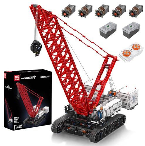 Mould King 17046 High-tech Gru cingolata MOC Camion con 5 Motori, APP Tecnologia Telecomando 16000 Griglia Boom Crawler Crane Costruzione Morsetto Blocchi Kit di 4494 Parti