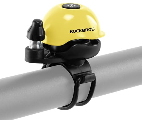 ROCKBROS Campanello per Bicicletta, 80dB Mini Campanello Bici, Unisex Campanello per Bici da Montagna con Rotazione A 360° per Manubri da 22-34mm, MTB, Bici da Strada, Bici Gravel, Scooter