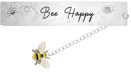 Bee Happy Bookmark Bee Gifts for Bees Lovers Inspirational Gifts Encouragement Bookmark for Friends