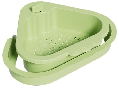 Cestello per lavello da cucina, 21 x 25 x 9 cm, inserto scolapasta a doppio strato, cestino rimovibile, strumento di lavaggio multiuso, ideale per pasta, frutta, spazzatura, bagno, casa