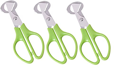 CONGARTENO 3 pezzi Forbici per Uova in Acciaio Inossidabile Portatile per Uova Piccole e Piccioni Strumento Resistente e