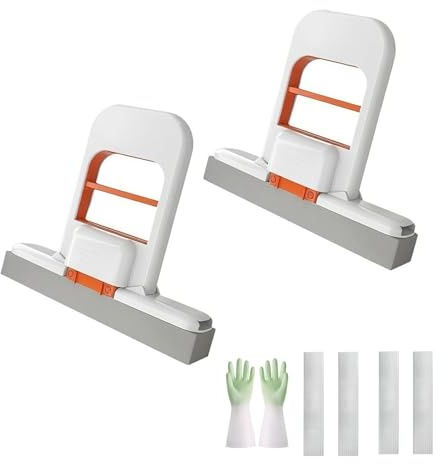 Mini trapeador de Esponja Plegable de Escritorio, trapeador de Esponja portátil autoapretable, Sistema de Limpieza en seco y húmedo for baño, Cocina, Escritorio, Vidrio, Sala de Estar y automóvil.