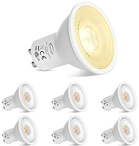 ChangM LED GU10 Lampe Warmweiss 2700K Spot Licht 8W, LED Birnen,Nicht Dimmbar 120°Strahlwinkel Reflektorlampen (6er Pack)