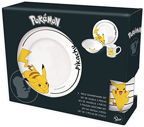 Set da colazione Pikachu | ciotola + piatto + tazza