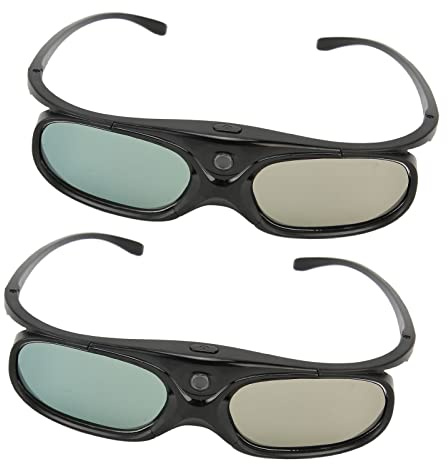 Sxhlseller DLP Link 3D-Brille, 144 Hz Wiederaufladbare Active Shutter-Brille für Alle DLP-Link 3D-Projektoren, für Vivitek, für LTV 2500, für LTV 3500, für Vanish TV-Projektoren