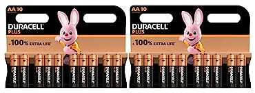 Duracell Plus AA, LR6 MN1500-20 Piles