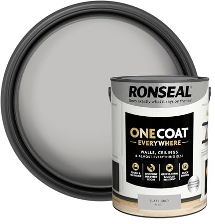 Ronseal One Coat Everywhere Paint Slate Grey Matt 5L