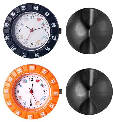 JewelryWe Krankenschwesteruhr Analog Quarz Taschenuhr 30 Wasserdicht Silikon Uhr mit Halskette Kette Schwesternuhr Pflegeuhr Pulsuhr für Arzt Geschenk Unisex