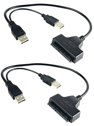 BUGUUYO Cable USB a Datos a USB 25 Pulgadas para Disco Duro Portátil Compatible Copias de Seguridad y Recuperación de Datos