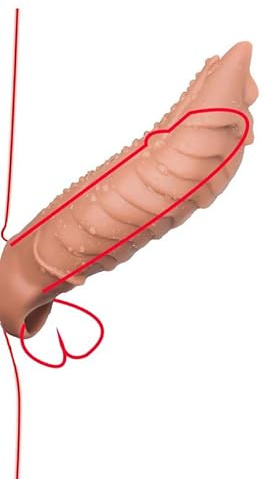 För Män Brun Elastisk Silikon Träningshylsa - Fitness- Och Träningsutrustning Med Fjälltextur På Undre Delen För Övningar För Par