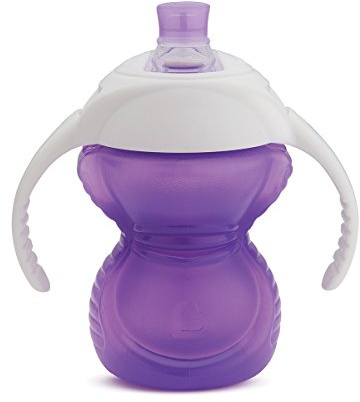 Munchkin Click Lock Trinklernbecher, mit kausicherem Trinkschnabel und Griffen, violett, 237 ml