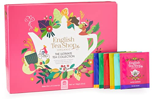 English Tea Shop, The Ultimate Organic Tea Collection Gift Pack, 48 Tea Bags, 6 Tea Flavours