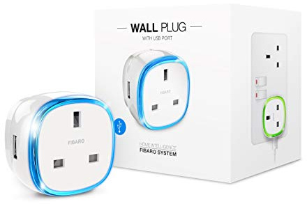 FIBARO FGWPG-121 Z-Wave Plus Smart Wall Socket Type G with USB Charger