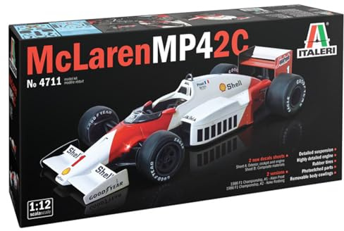 Italeri 4711S 1:12 Mc Laren MP4/2C Prost/Rosberg - Modellbau, Bausatz, Standmodellbau, Basteln, Hobby, Kleben, Plastikbausatz, detailgetreu, Unlackiert