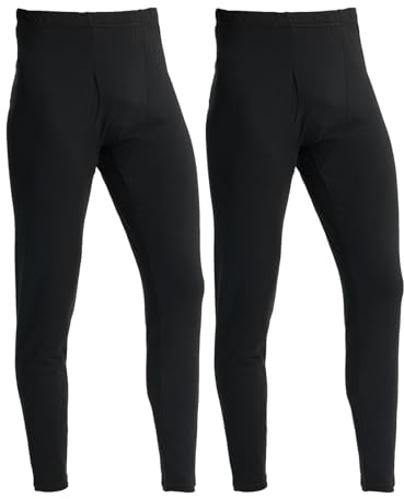 LANBAOSI Lot de 2 Caleçon Long Thermique Homme sous-vêtement Thermique Hiver Ultra Doux Chaude Couche de Base Collant Leggings pour Ski