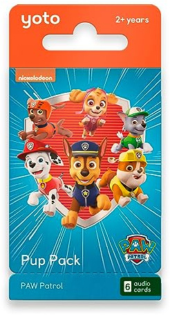 Yoto Paw Patrol: Pup Pack – 6 tarjetas de audio para niños para uso con reproductor y mini dispositivo de audio todo en 1, educativo y sin pantalla para escuchar historias divertidas para jugar
