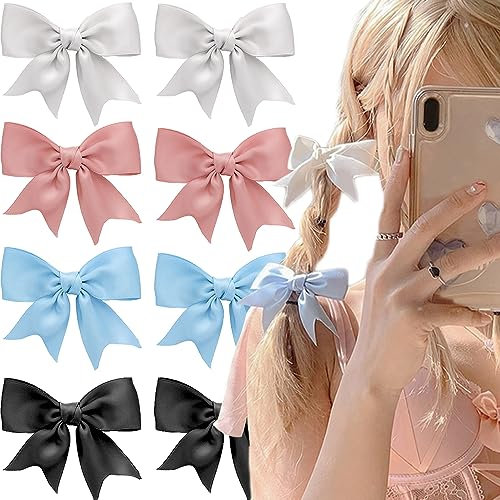 Bunte Satinschleifen Haarspangen Mädchen Haarschleife Damen Bogen Haarspange Schleifen Haarclips Schleife Haare Schleifenknoten Haarspange Haarklammer Hair Bow Hair Clip Haarschmuck Hair Accessories