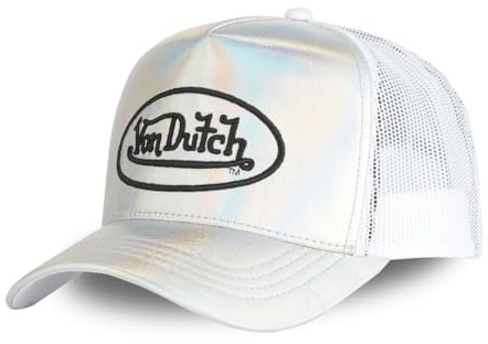 Von Dutch Kappe für Damen & Herren, Trucker Cap mit Hologram-Effekt, weiß, Einheitsgröße