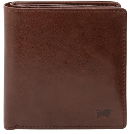 BRAUN BÜFFEL - Herren RFID Geldbörse Carré Arezzo - 8 Kartenfächer aus echtem Rindleder Schlichtes Design - Edles Tabak