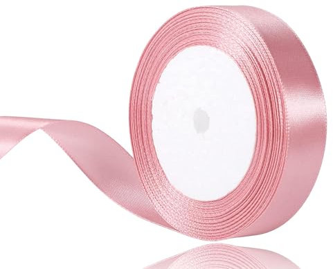 Geschenkband Satinband 22m, 20mm Breit Geschenkband, Rosa Schleifenband für Hochzeit, Bastelarbeiten und Geschenkverpackung Hochzeitsdekoration (Rosa)