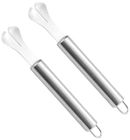 ASAKKURA 2piezas Abre Intestinos De Inoxidable para Aves Herramienta De Limpieza De Intestinos De Pollo Cuchillo para Abrir Utensilio De Cocina para Limpiar Pescado y Mariscos