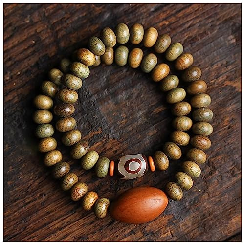 Naturligt grönt sandelträ Abacus Beads Armband Buddhist Prayer Mala Beads Armband för tillbehör