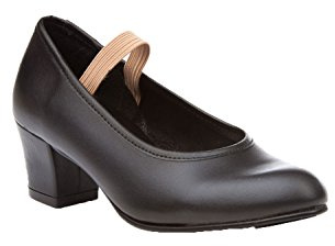 Zapatos Sevillana Profesional Piel Negro Punta Tacón Metálicos, Mod.303, Calzado Made In Spain. (37)