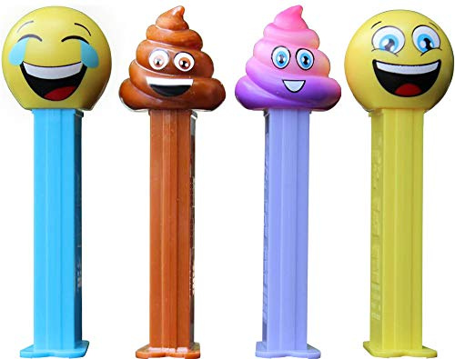 Pez Emoji Dispenser mit Zwei Refils (Einzeln Verkauft, Eine zufällige Buchstaben mitgeliefert)