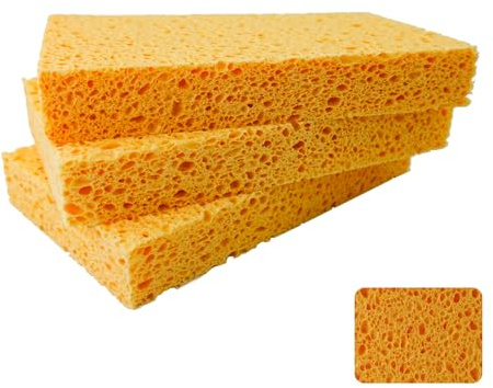 6 x 3.6 x 0.9 Inch JK SP-T22 Large Sponge, Kitchen Sponges, Handy Sponges, Cellulose Sponges, Dish Washing Sponge, Natural Sponge, Car Washing Sponge, Eco Friendly Sponge