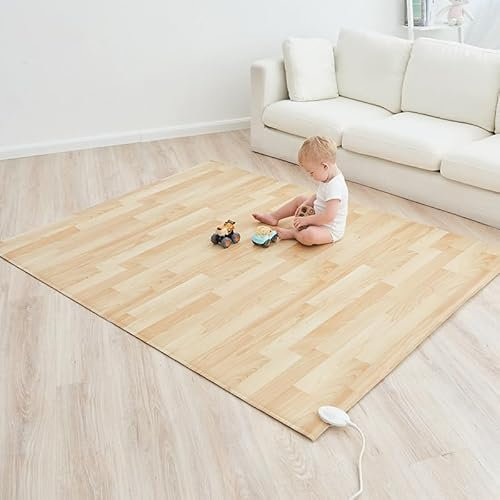 HJDSUDU Graphene Electric Heating Carpet, Baby Play Mat,Quick Heated Foot Warmers,Carbon Crystal Electric Heating Kang,Portable Heating Yoga Mat,for Office, Home,180 * 200cm