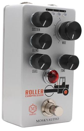 Btuty Guitar Compressor Pedal Electric Guitar Effects Pedal Sustain/Blend/Level/Tone Control True Bypass Metal Shell DC 9V 6.35mm Input/Output Interface (Compressor)