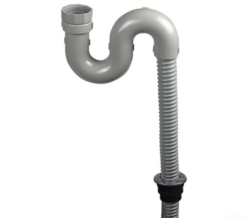 Tuyau flexible pour évier, tuyau de raccordement de vidange tubulaire, tuyau remplaçable pour cuisine et baignoire, pour salle de bain et cuisine