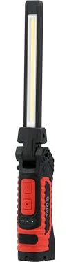YATO Akku-Werkstattlampe SlimLight LED – COB/SMD Arbeitslampe mit Magnetfuß, 180° klappbarem Kopf, USB-C, IP54, IK07, 5 Lichtmodi, 800 lm, Akku-Inspektionslampe
