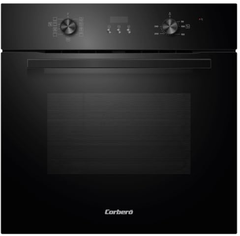 Corberó - Horno Eléctrico Multifunción Plus | CCHMD826N | 70L | 3000W | 8 Programas | Limpieza Hidrólisis|Cocción a Vapor | Display Digital | Guías Extraíbles | Cristal Negro