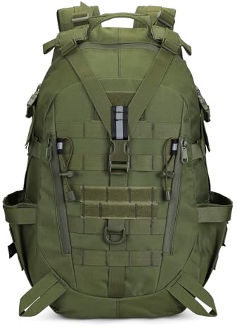 HUNTVP Zaino Militare 30L Zaino Uomo Sportivo Tattico 30 Litri per Viaggio Trekking Ciclismo All'aperto Campeggio, Verde