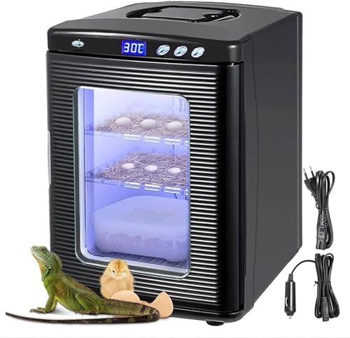 XDLYWUZIQ 25l Reptilien-Inkubator, Eierinkubator, Kühl- Und Heizthermostatbox, 5 °c-60 °c Temperaturregelung Und Digitale LED Und Beleuchtung, Für Reptilien, Chamäleon, Eidechse, Schildkröte