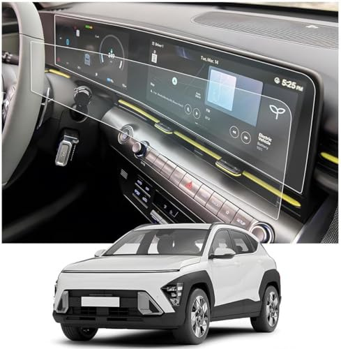 Xjjhyl Protezione dello Schermo per Hyundai Kona SX2 2024 2025， Cruscotto Moto Screensaver Pellicola Cluster Scratch Protezione dello Schermo Pellicola Protettiva