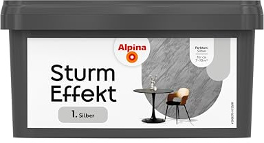 Alpina Effektfarbe Sturm Effekt Silber 1 Liter