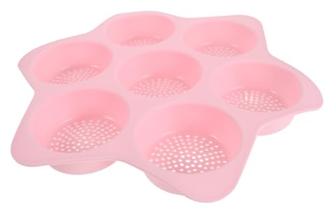 OUNONA Moule à Pain Rond Silicone Antiadhésif Moules à Gâteaux pour Cuisson Au Four Cupcakes pour Friteuse à Air
