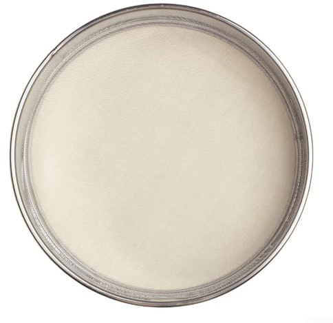 Eawfgtuw Setaccio per farina in acciaio inox, 40 cm, rotondo, a maglia fine, setaccio e filtro per olio, per zucchero e ingredienti in polvere, utensile da cucina facile da pulire
