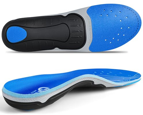 ORHILYA 240lbs+ Plantar Fasciitis Pain Relief Insole Men Arch Support Orthotic Insert Men Women, Comfort Heel Pain Flat Feet Work Boot Shoes Insole Standing All Day Size 10, 290MM