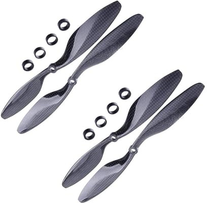 2 Pares 8045 1045 1047 1147 1238 1260 1245 hélice de Carbono CF Accesorios for RC Quadcopter hexacóptero Multi Rotor UFO(1147 propellers)