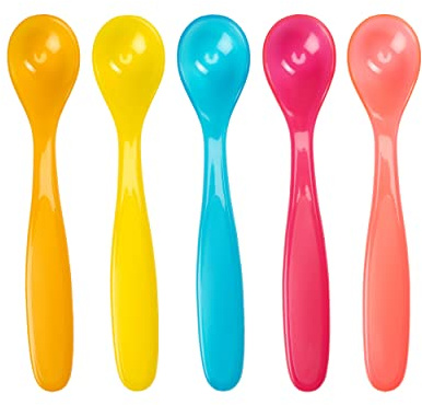 Badabulle Cuillères Souples et Douces Funcolors (x5) Multicolore, dès 6 mois