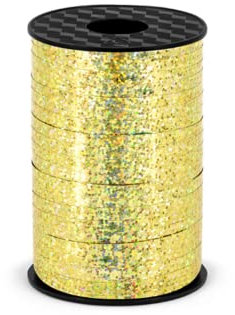 Unbekannt cinta fruncidora, cinta para regalo, 5 mm/225 m Oro Holograma prh5 – 019