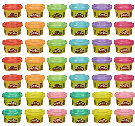 Play Doh Bulk Handout 42-Pack of 1-Ounce Modeling Compound Cans, Back to School Gifts, Prizes, & Party Favors, Kids Arts & Crafts, Preschool Toys, Ages 2+ (Amazon Exclusive)