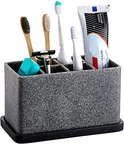 ZCCZ Porte Brosse à Dents, Support Electrique Organisateur Salle de Bain pour Dentifrice, Fil Dentaire, Rasoir, Peigne, Pinceaux Maquillage et Accessoires